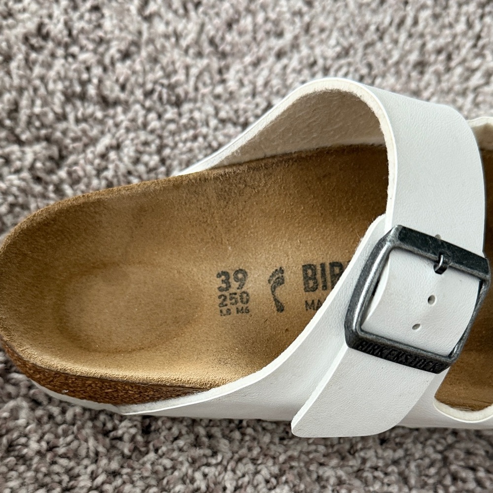 Birkenstock White Two-Strap Slide Sandal - Picture 5 of 5